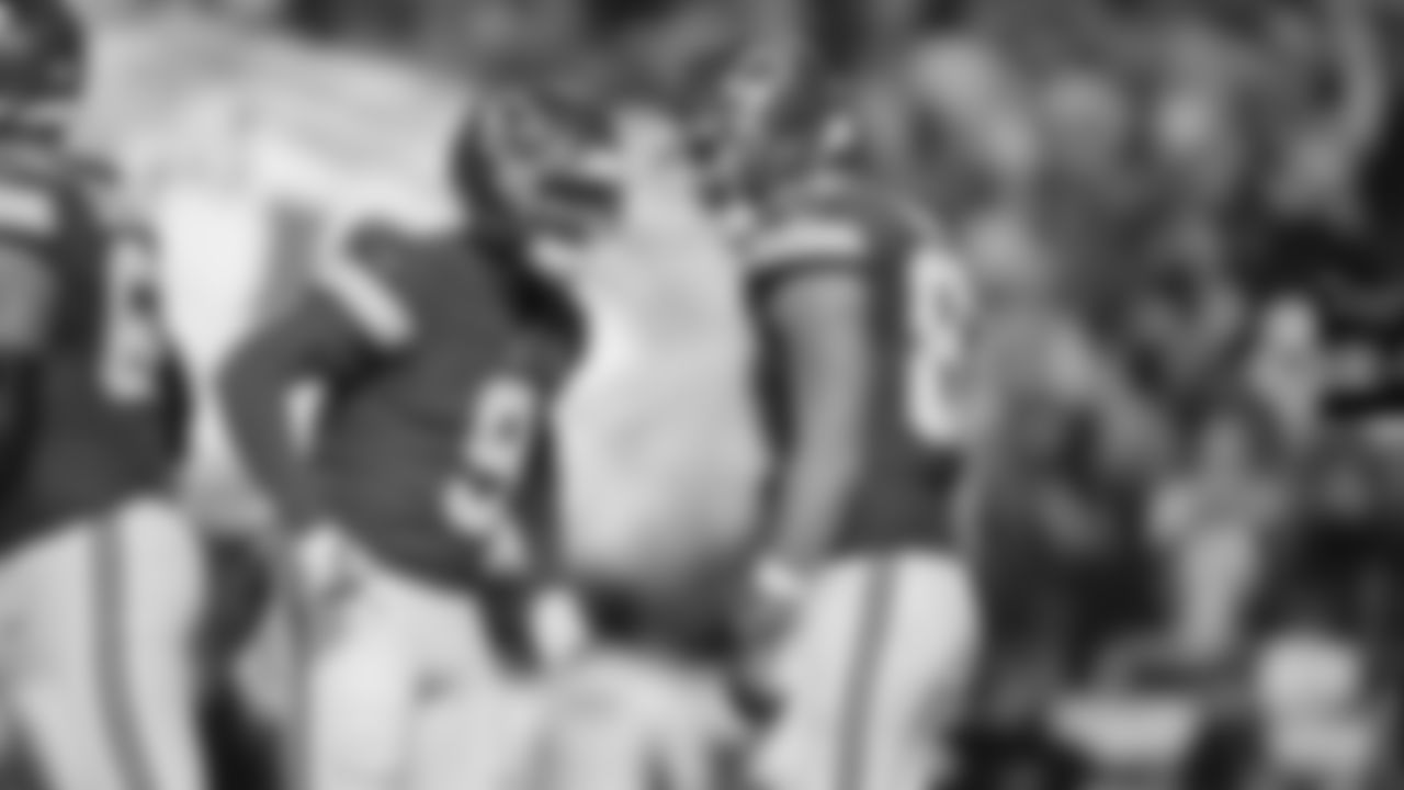 Wide receiver JuJu Smith-Schuster (9) celebrates with Kansas City Chiefs tight end Travis Kelce (87) after his touchdown pass during a week 8 NFL Football game against the Washington Commanders on Monday, October 27, 2025 in Kansas City, MO.
