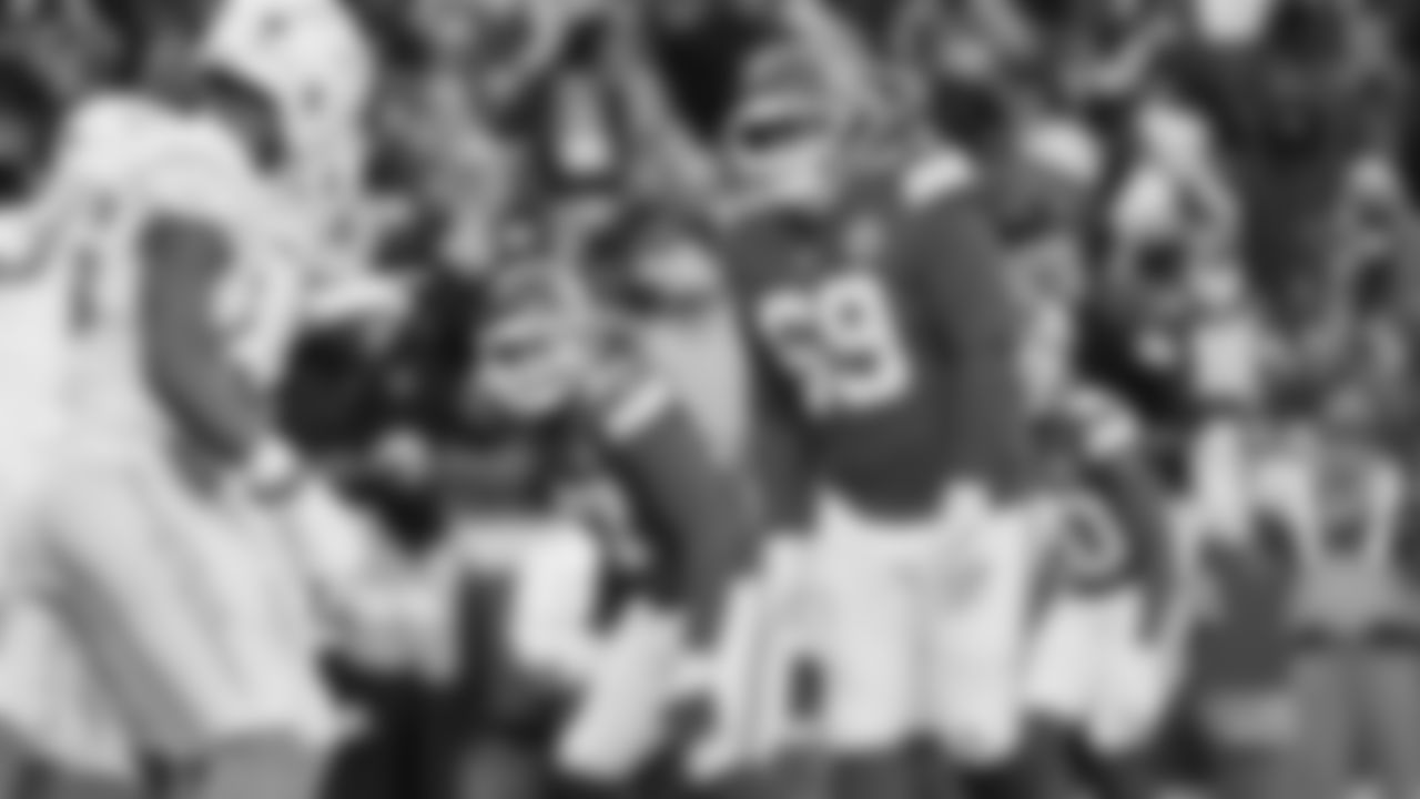 Kansas City Chiefs nose tackle Mike Pennel (69) lines up during an NFL week 15 matchup against the Los Angeles Chargers, Sunday December 14, 2025.