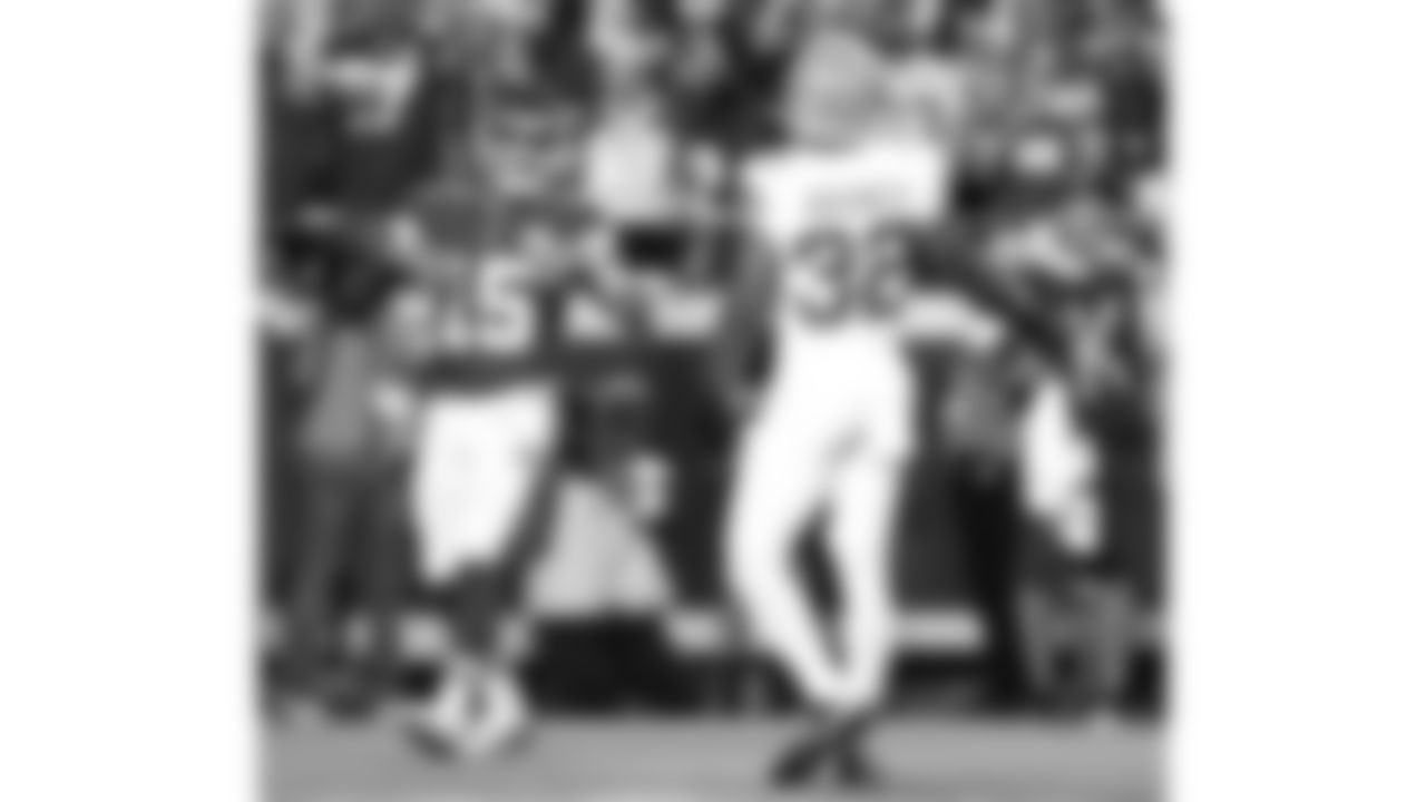 Kansas City Chiefs quarterback Patrick Mahomes (15) celebrates in front of Detroit Lions safety Brian Branch (32) during the week 6 NFL football game, Sunday, October 12, 2025 in Kansas City, MO.