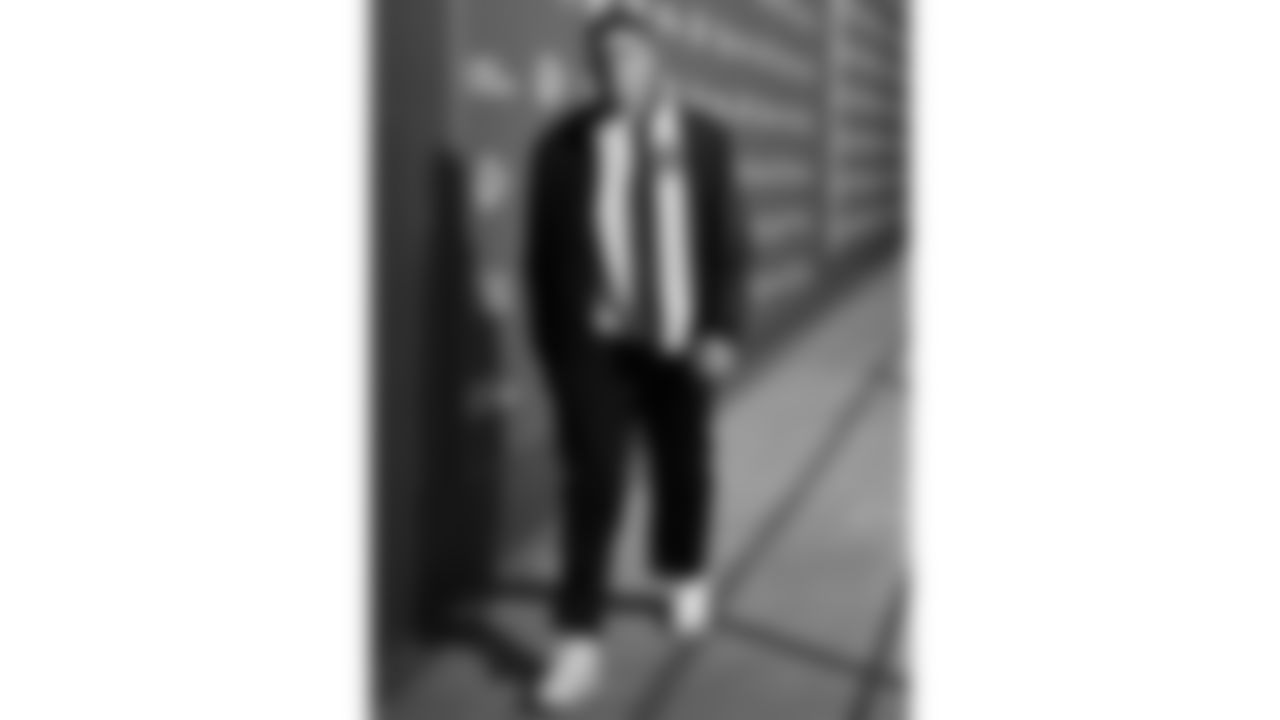 Kansas City Chiefs defensive end George Karlaftis (56) arrives prior to an NFL week 14 matchup against the Houston Texans, Sunday December 7, 2025.