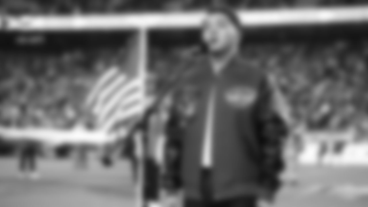 The Voice season 26 winner Sofronio Vasquez sings America The Beautiful during halftime in a week 8 NFL Football game against the Washington Commanders on Monday, October 27, 2025 in Kansas City, MO.