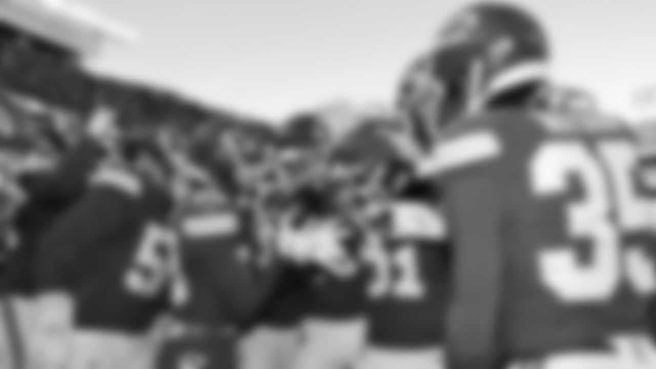 Kansas City Chiefs celebrate during an NFL week 15 matchup against the Los Angeles Chargers, Sunday December 14, 2025.