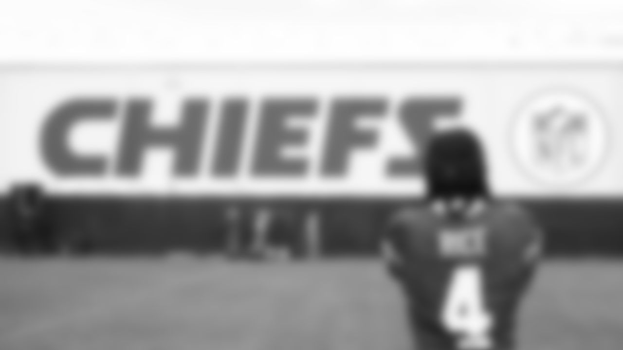 Kansas City Chiefs wide receiver Rashee Rice (4) during phase 3 of OTAs on Friday June 13, 2025 in Kansas City, MO.