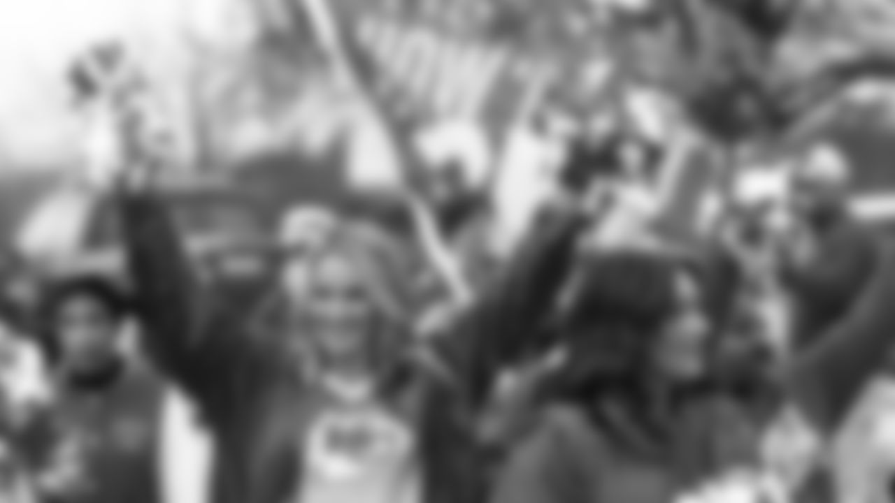 Kansas City Chiefs Alumni Cheerleaders in the pregame parade prior to a week 12 NFL Football game against the Indianapolis Colts on Sunday, November 23, 2025 in Kansas City, MO.