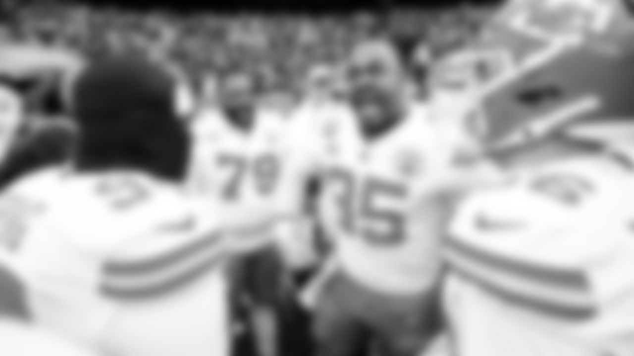 Kansas City Chiefs defensive tackle Chris Jones (95) prior to the AFC Championship Game against the Baltimore Ravens on Sunday, January 28, 2024 in Baltimore.