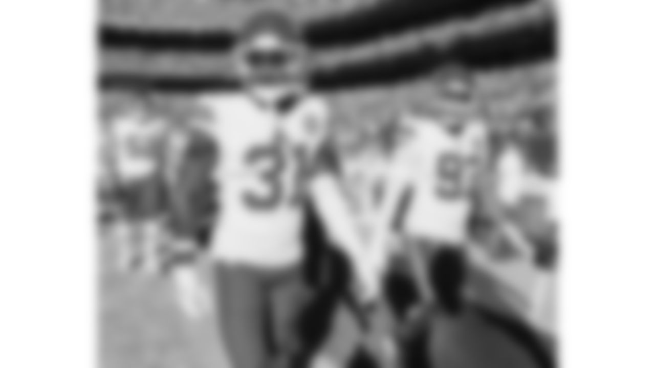 Kansas City Chiefs linebacker Jeffrey Bassa (31) on the field prior to a week 11 NFL Football game against the Denver Broncos on Sunday, November 16, 2025 in Denver, Colorado.