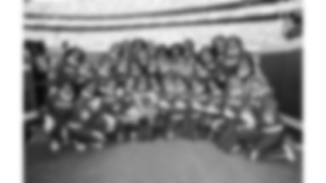 Kansas City Chiefs Cheerleader Sadie poses with her team after being announced as the 2026 Pro Bowl Cheerleader during a week 15 NFL Football game against the Los Angeles Chargers on Sunday, December 14, 2025 in Kansas City, MO.