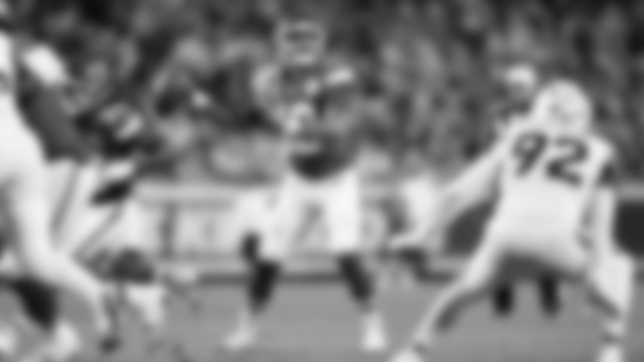 Kansas City Chiefs quarterback Chris Oladokun (19) looks downfield for a receiver during an NFL week 17 matchup against the Denver Broncos, Thursday, December 25, 2025.