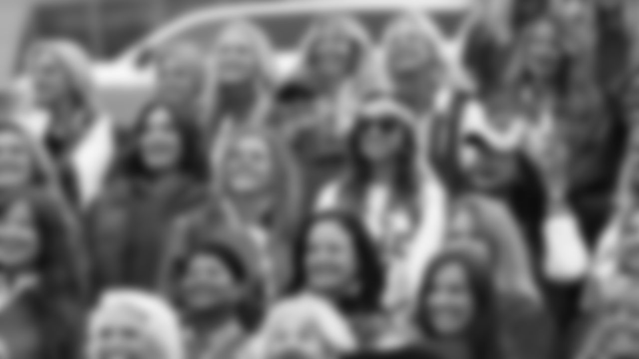 Kansas City Chiefs Alumni Cheerleaders prior to a week 12 NFL Football game against the Indianapolis Colts on Sunday, November 23, 2025 in Kansas City, MO.