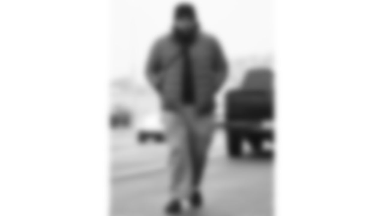 Kansas City Chiefs offensive lineman Esa Pole (79) arrives prior to an NFL week 17 matchup against the Denver Broncos, Thursday, December 25, 2025.