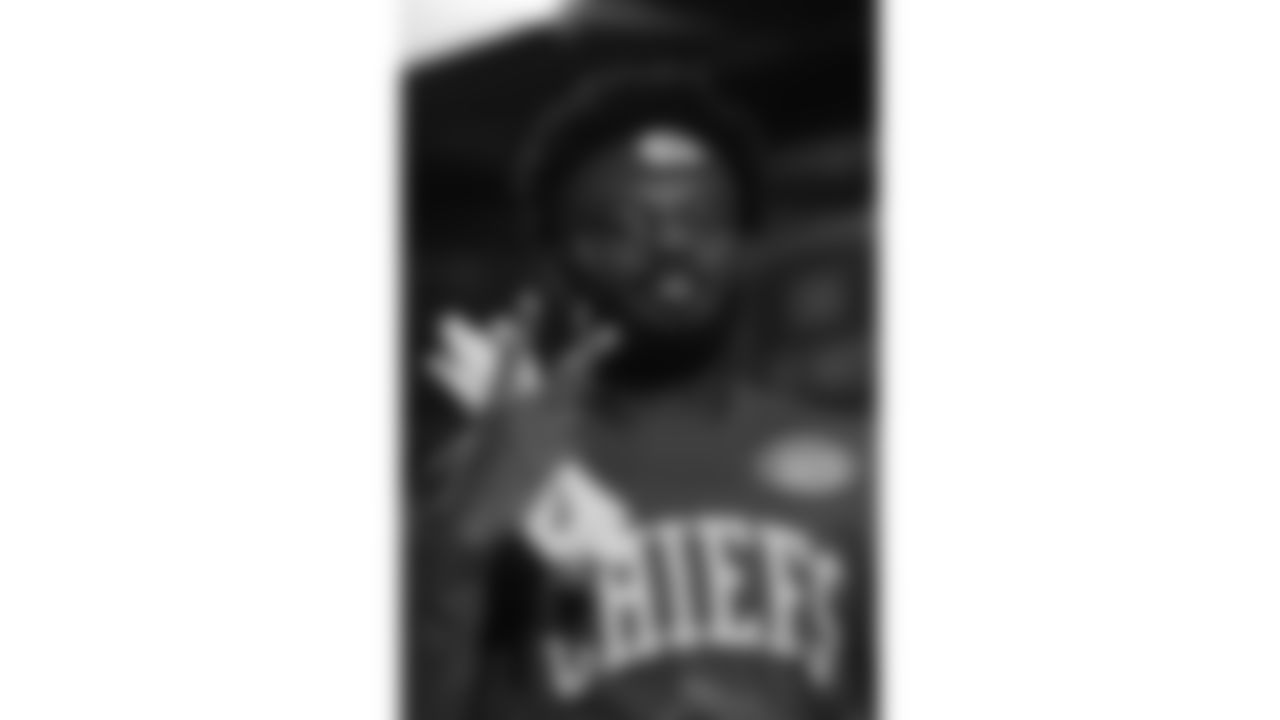 Kansas City Chiefs wide receiver Tyquan Thorton (80) walks down the 50-yard tunnel at GEHA Field at Arrowhead Stadium prior to a week 6 NFL football game against the Detroit Lions, Sunday, October 12, 2025 in Kansas City, MO.