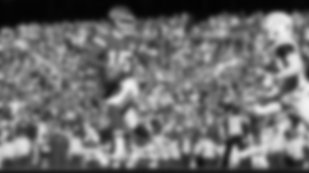 Kansas City Chiefs quarterback Patrick Mahomes (15) scrambles during an NFL week 15 matchup against the Los Angeles Chargers, Sunday December 14, 2025.