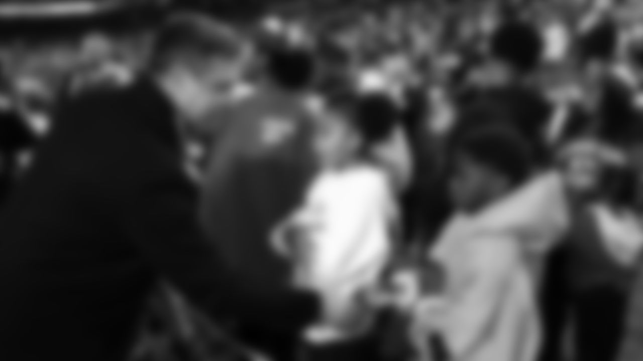 Kansas City Chiefs General Manager Brett Veach talks with fans prior to an NFL week 17 matchup against the Denver Broncos, Thursday, December 25, 2025.