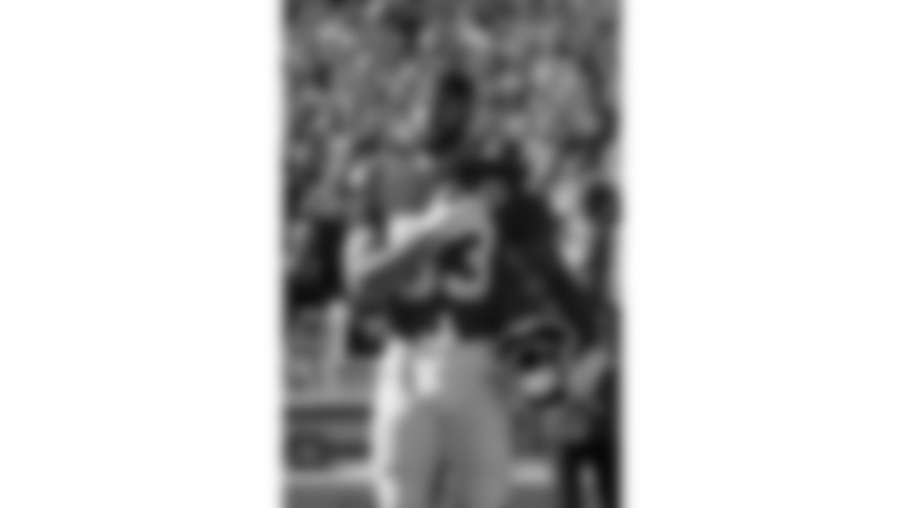 Kansas City Chiefs tight end Noah Gray (83) looks on during the National Anthem prior to a week 7 NFL football game against the Las Vegas Raiders, Sunday, October 19, 2025 in Kansas City, MO.