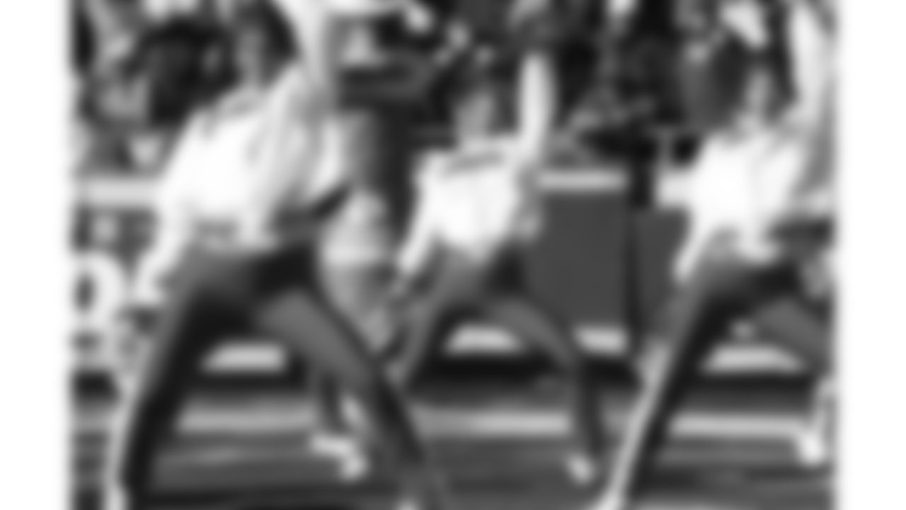 Kansas City Chiefs Cheerleaders perform during a week 15 NFL Football game against the Los Angeles Chargers on Sunday, December 14, 2025 in Kansas City, MO.