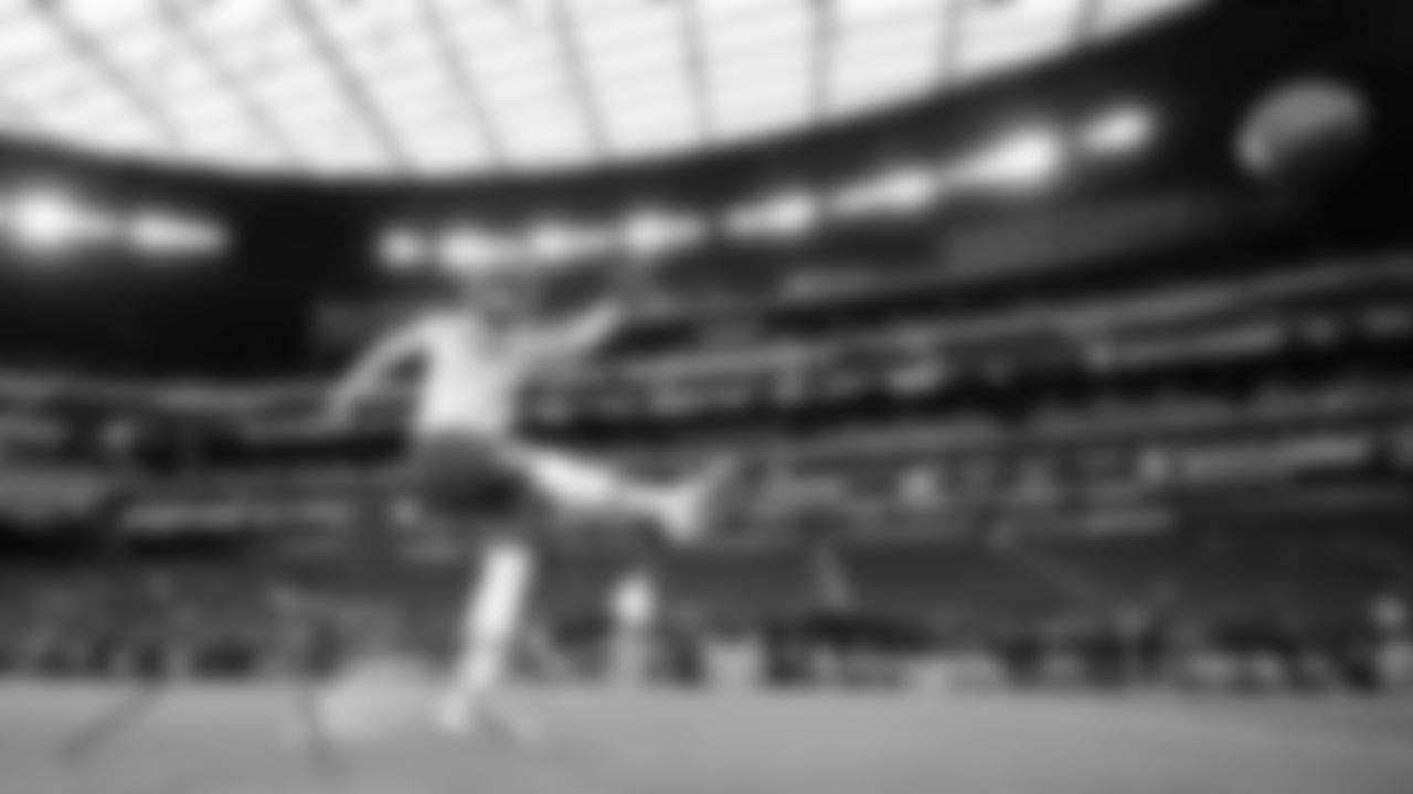 Kansas City Chiefs kicker Harrison Butker (7) prior to the week 12 NFL football game against the Las Vegas Raiders, November 26, 2023 in Las Vegas.
