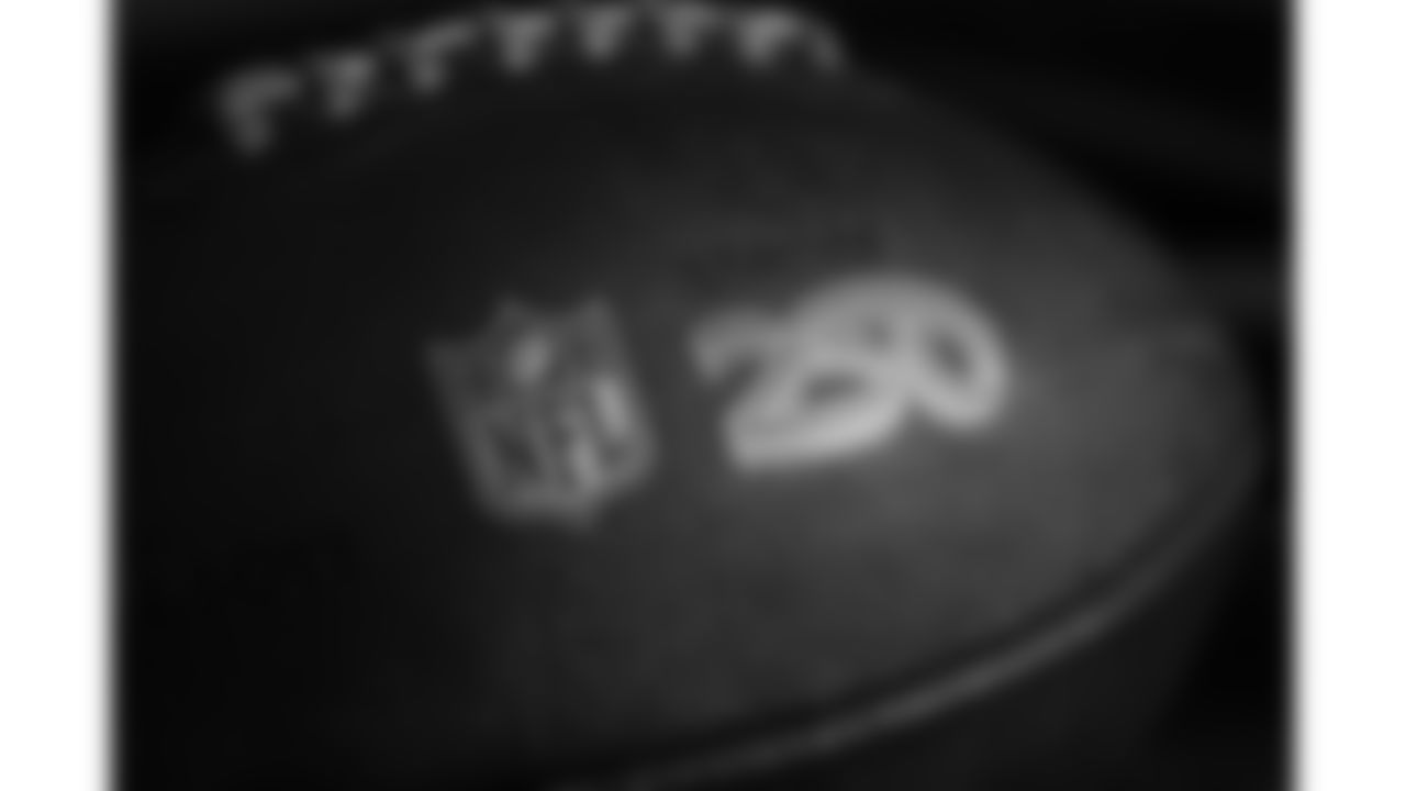 An NFL ball honoring Americas 250th year prior to a week 18 game against the Las Vegas Raiders on Sunday, January 3, 2026.