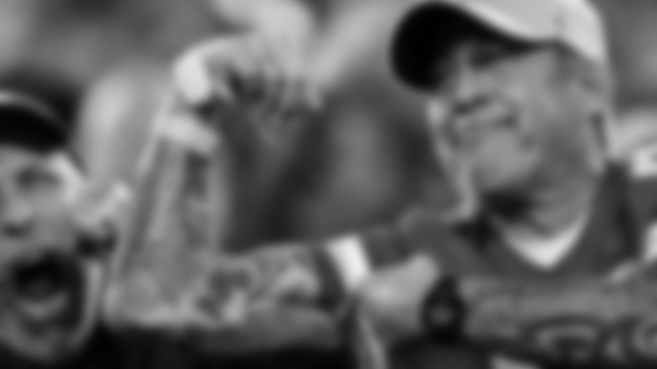 Kansas City Chiefs fan shows off his tattoos during the week 3 NFL football game against the New York Giants, Sunday, September 21, 2025 in East Rutherford, NJ.