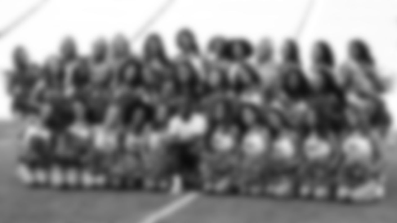 Kansas City Chiefs Cheerleaders and a Crucial Catch guest Sabrina prior to the week 6 NFL football game against the Detroit Lions, Sunday, October 12, 2025 in Kansas City, MO.