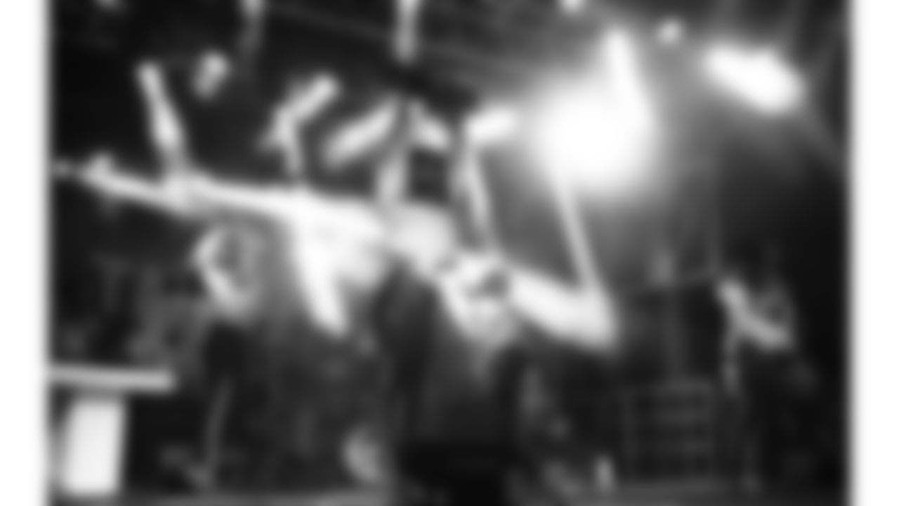 Kansas City Chiefs Cheerleaders perform at the Ford Tailgate District prior to a week 14 NFL Football game against the Houston Texans on Sunday, December 7, 2025 in Kansas City, MO.