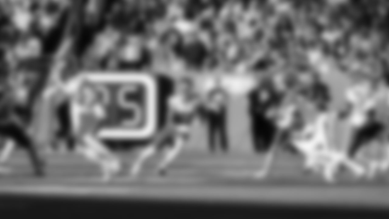 Kansas City Chiefs wide receiver Nikko Remigio (81) returns a punt during a week 11 NFL Football game against the Denver Broncos on Sunday, November 16, 2025 in Denver, Colorado.