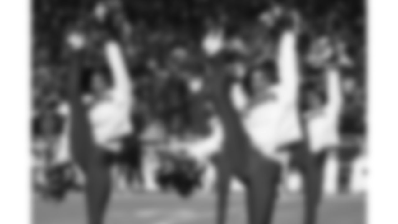 Kansas City Chiefs Cheerleaders perform on the field prior to a week 14 NFL Football game against the Houston Texans on Sunday, December 7, 2025 in Kansas City, MO.