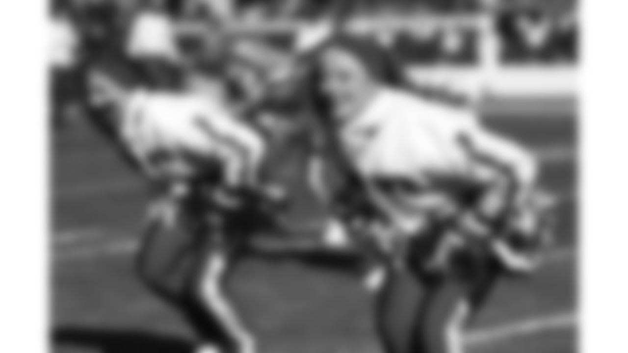 Kansas City Chiefs Cheerleaders on the field prior to a week 15 NFL Football game against the Los Angeles Chargers on Sunday, December 14, 2025 in Kansas City, MO.