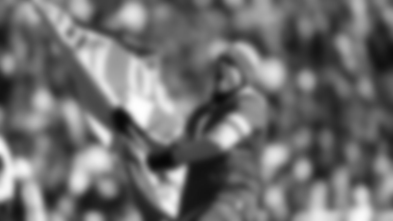 Flag Runner after a touchdown during an NFL week 15 matchup against the Los Angeles Chargers, Sunday December 14, 2025.