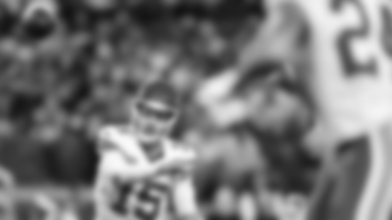 Kansas City Chiefs quarterback Patrick Mahomes (15) during the week 12 NFL football game against the Las Vegas Raiders, November 26, 2023 in Las Vegas.