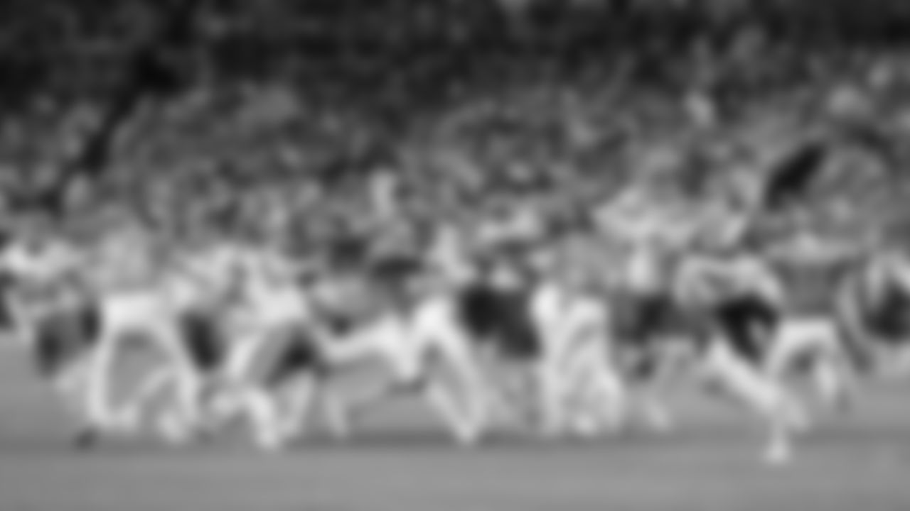 Kansas City Chiefs linebacker Jack Cochrane (43) attempts to block a punt during a week 11 NFL Football game against the Denver Broncos on Sunday, November 16, 2025 in Denver, Colorado.