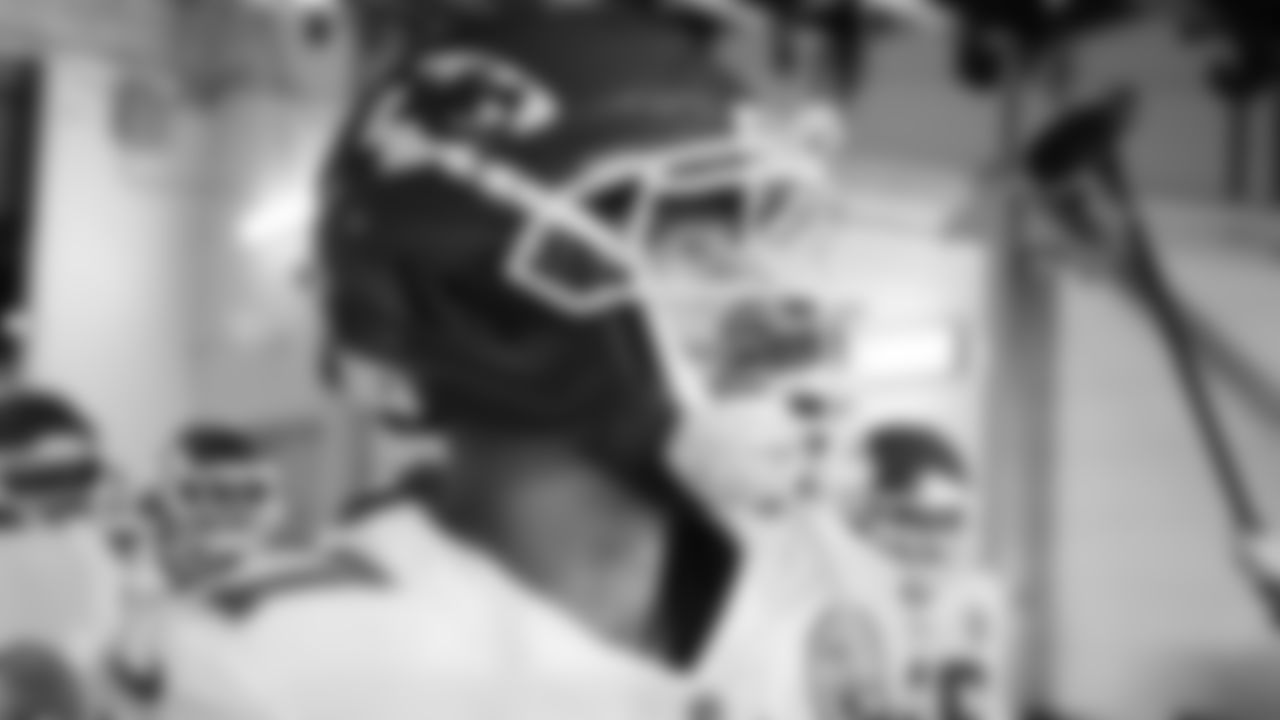 Kansas City Chiefs tight end Travis Kelce (87) in the tunnel prior to a week 11 NFL Football game against the Denver Broncos on Sunday, November 16, 2025 in Denver, Colorado.