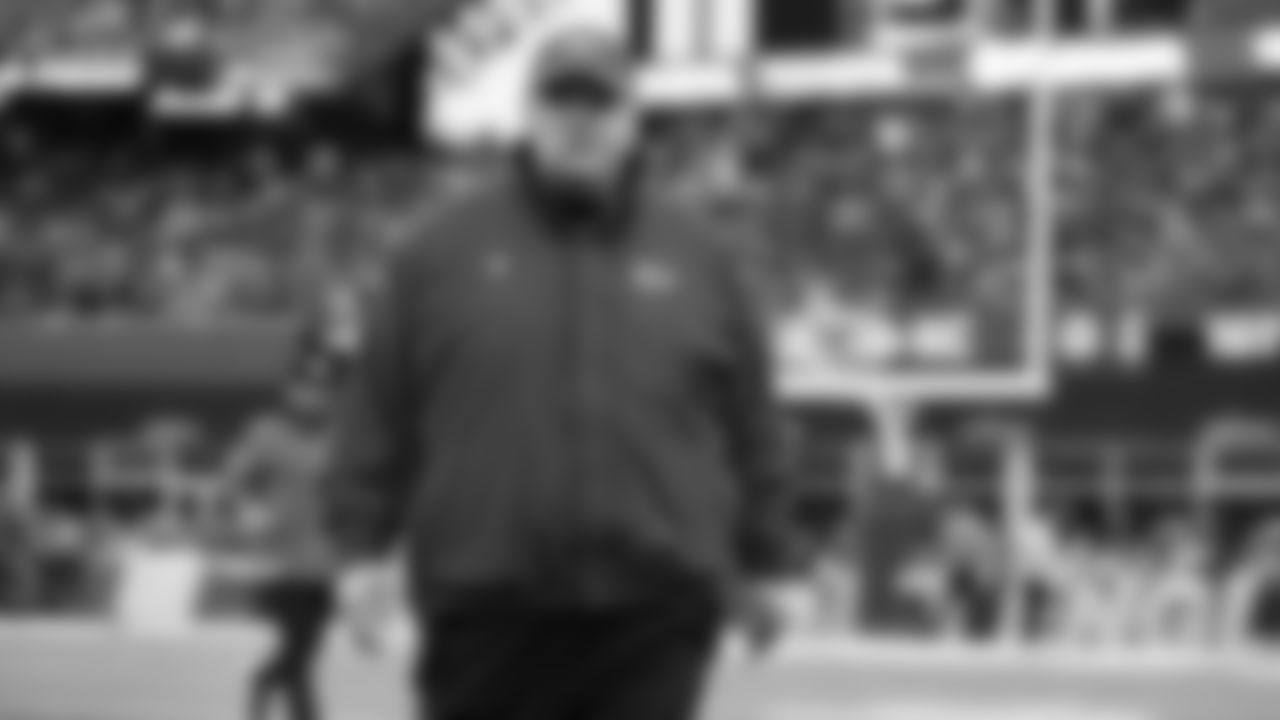 Kansas City Chiefs Head Coach Andy Reid prior to the regular season Week 15 NFL Football Game in Foxborough, MA on Sunday, December 17, 2023.