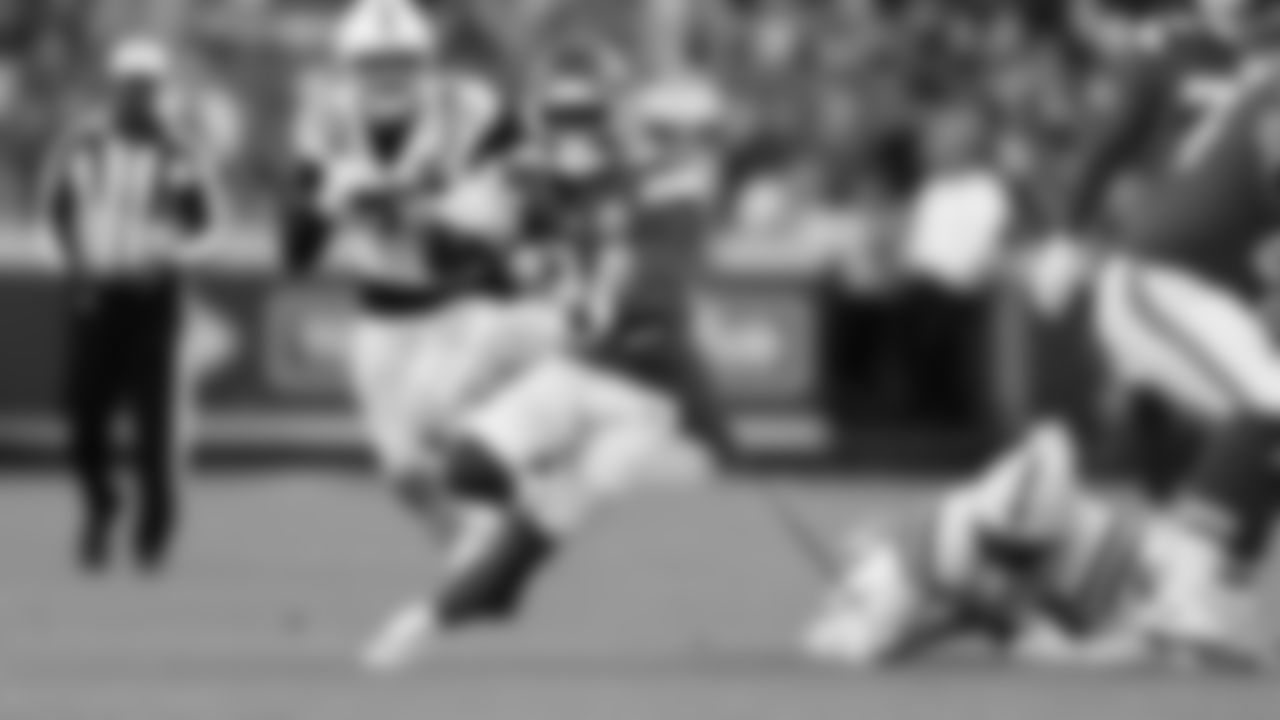 Kansas City Chiefs running back Brashard Smith (24) runs the ball during a week 12 NFL Football game against the Indianapolis Colts on Sunday, November 23, 2025 in Kansas City, MO