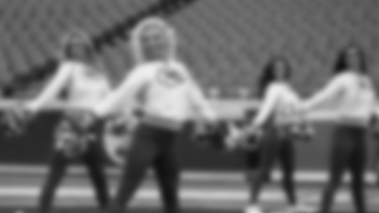 Kansas City Chiefs Cheerleaders during field rehearsal prior to the NFL Week 14 matchup against the Los Angeles Chargers on Sunday, December 11, 2024 in Kansas City, MO.