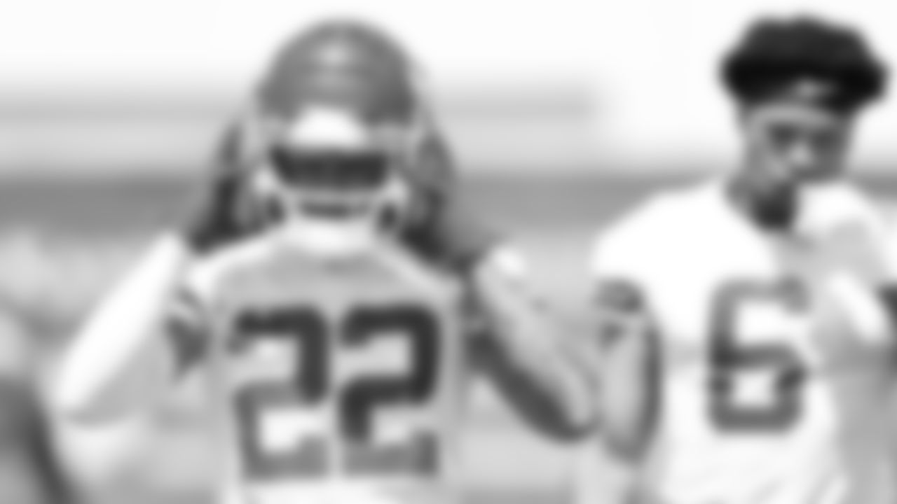 Kansas City Chiefs cornerback Trent McDuffie (22) at practice during Phase 3 of OTAs on Wednesday, May 29, 2024 in Kansas City, MO.