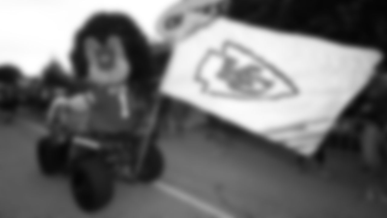 KC Wolf prior to the week 6 NFL football game against the Detroit Lions, Sunday, October 12, 2025 in Kansas City, MO.