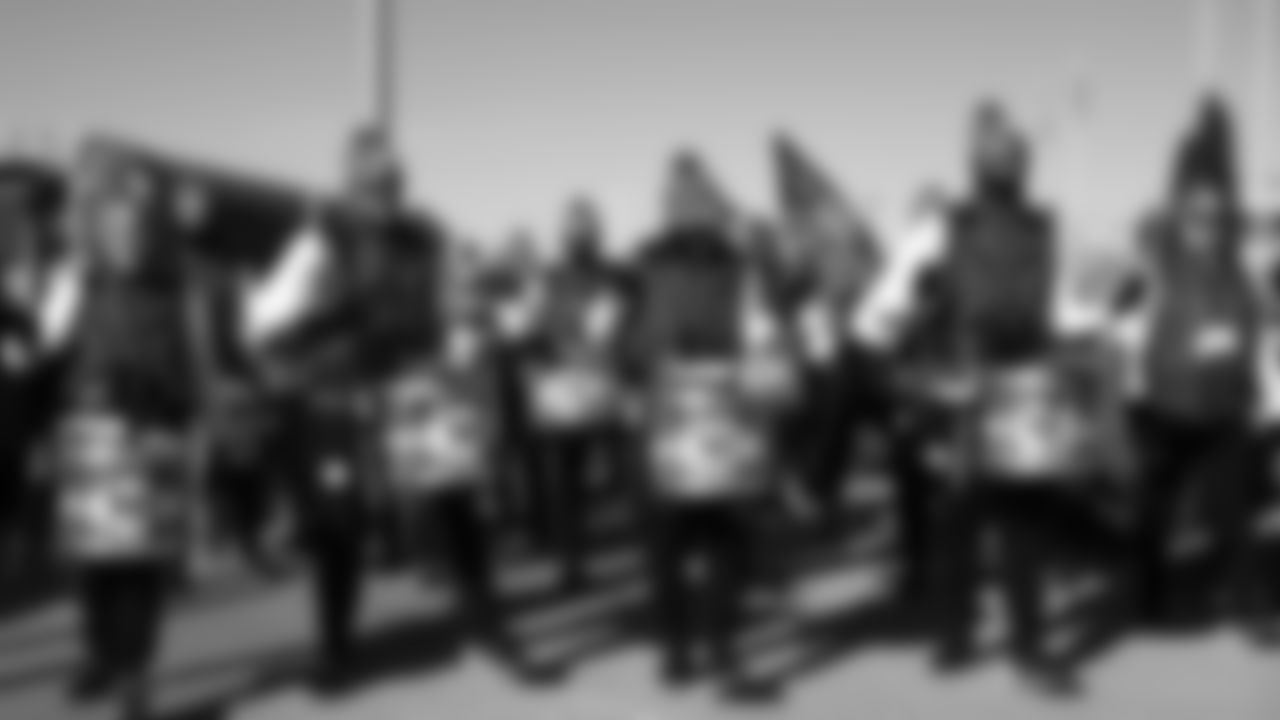 Chiefs Rumble prior to a week 15 NFL Football game against the Los Angeles Chargers on Sunday, December 14, 2025 in Kansas City, MO.