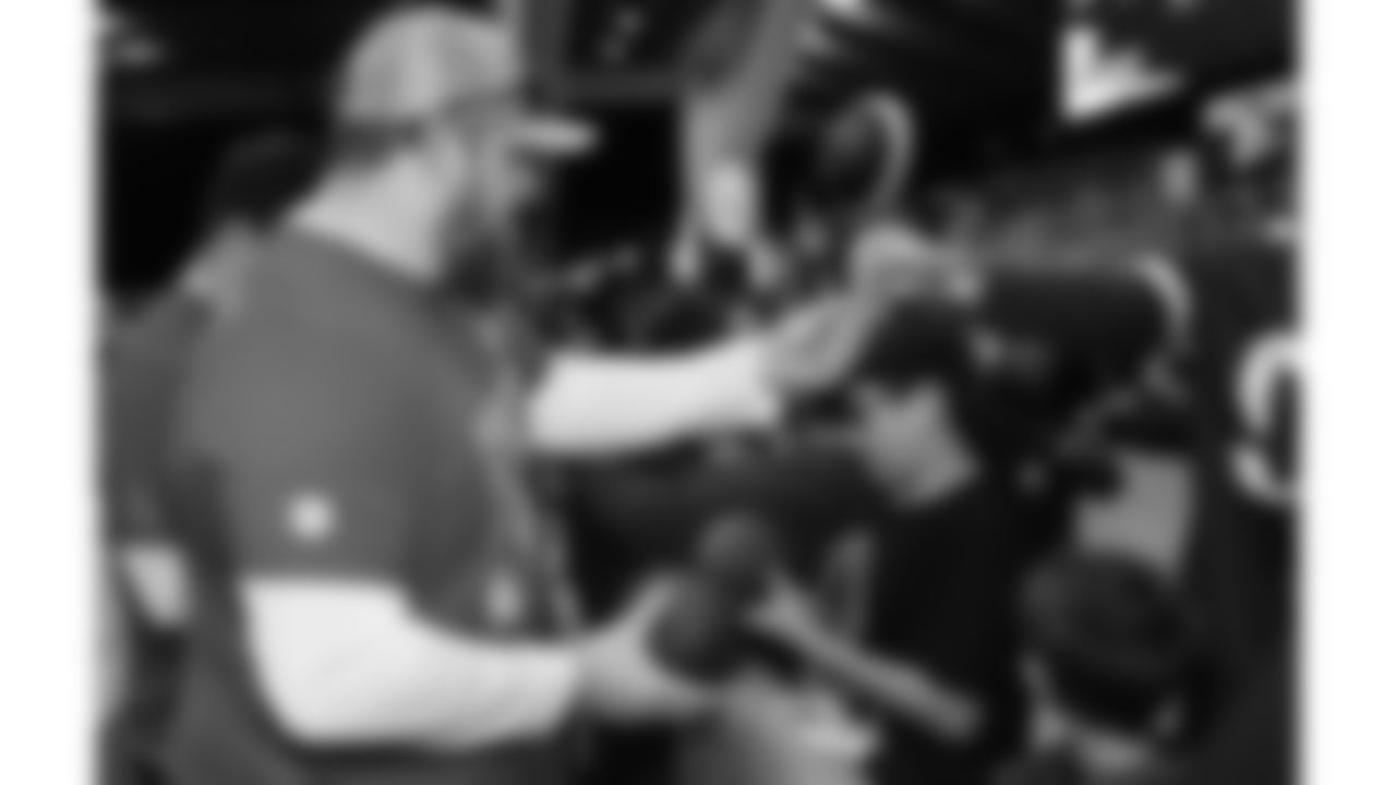 Kansas City Chiefs center Creed Humphrey (52) signs fans merchandise at the 2026 Pro Bowl opening night at the Moscone Center in San Francisco, California on Sunday, February 1, 2026.