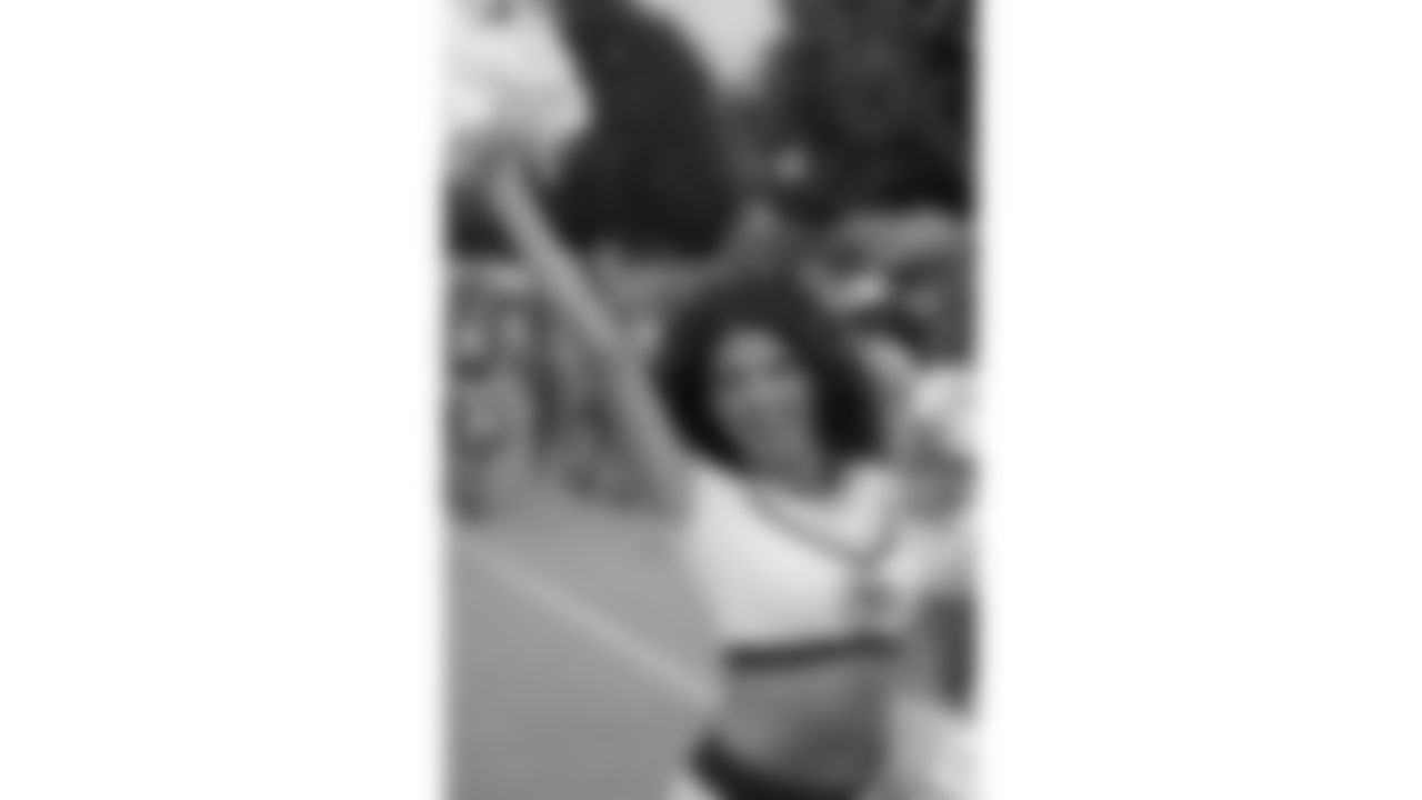 A Kansas City Chiefs Cheerleader prior to the week 6 NFL football game against the Detroit Lions, Sunday, October 12, 2025 in Kansas City, MO.