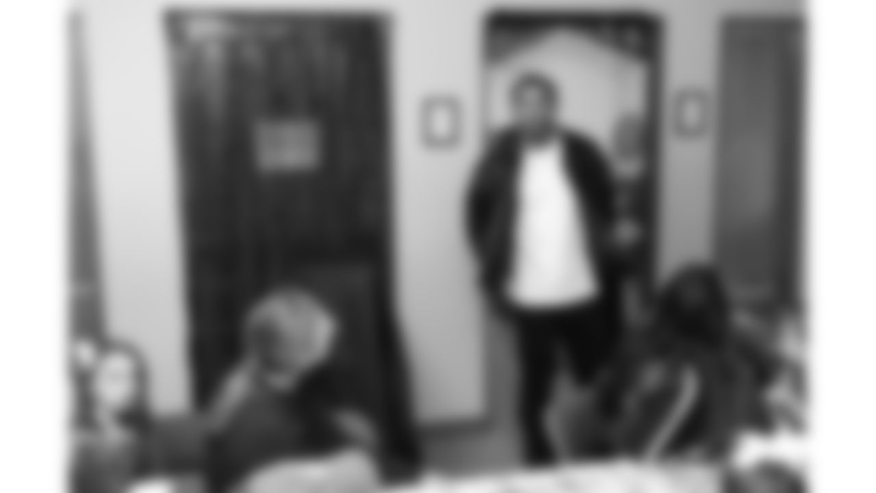 Kansas City Chiefs cornerback Trent McDuffies (22) reveals his My Cause My Cleats at the Solace House in Shawnee Mission, Kansas on Tuesday, November 11, 2025.