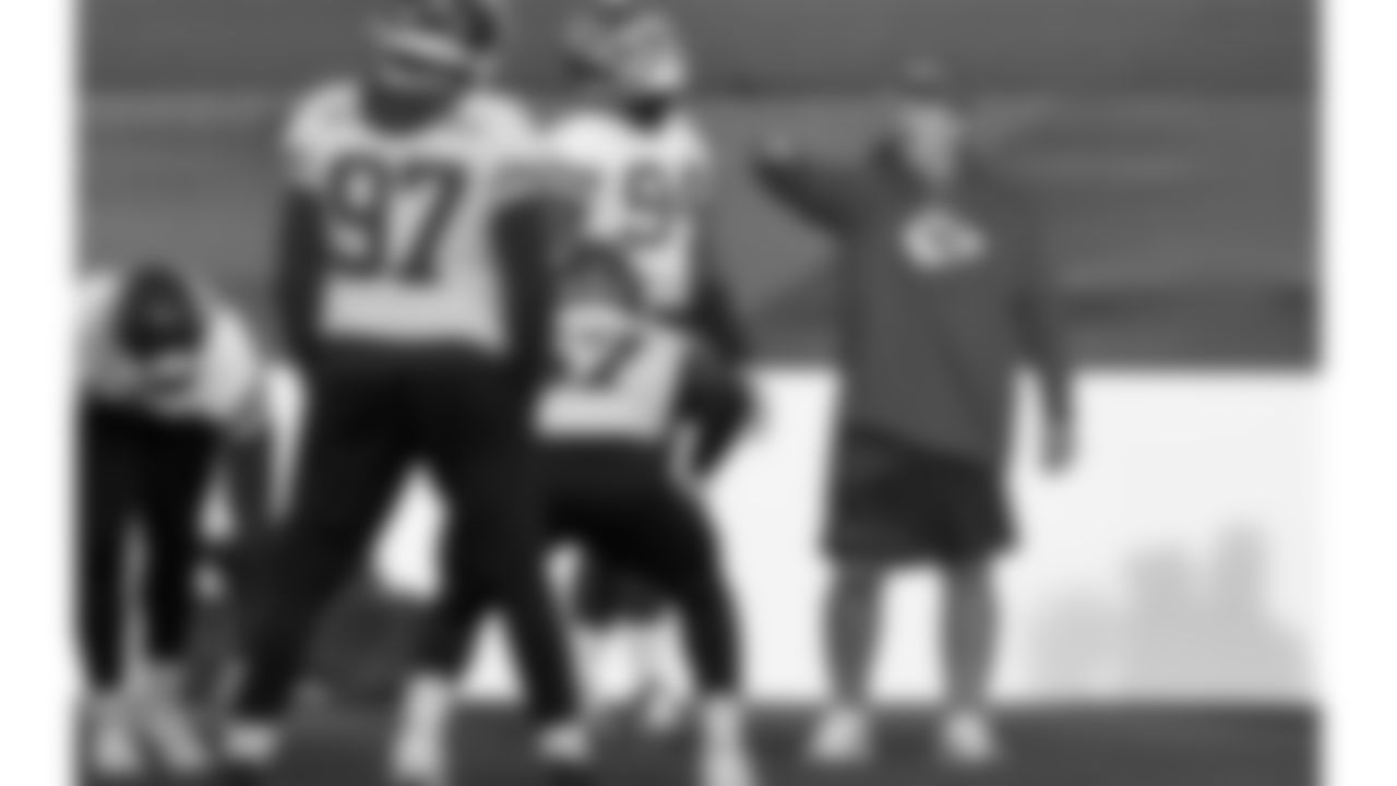 Kansas City Chiefs Defensive Line Coach Joe Cullen during a Week 9 practice at the DFB campus in Frankfurt, Germany on Friday, November 3, 2023.