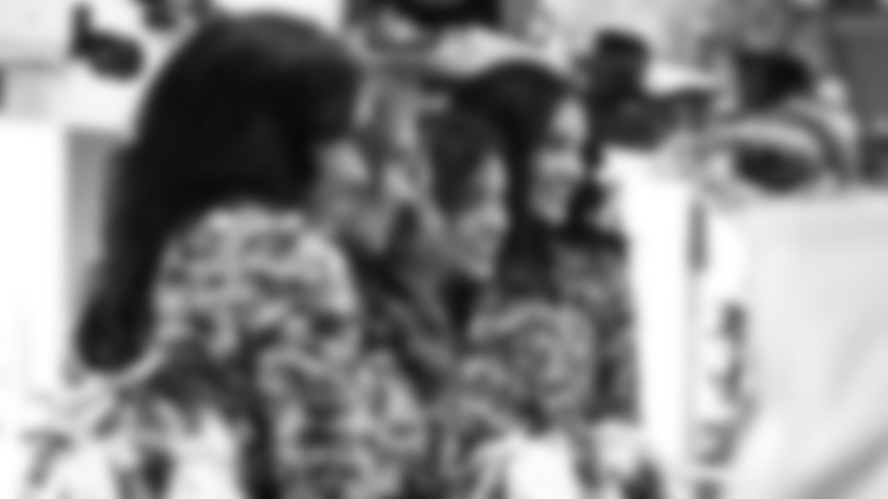 Kansas City Chiefs Cheerleaders before a week 8 NFL football game against the Washington Commanders, Monday, October 27, 2025, in Kansas City, MO.