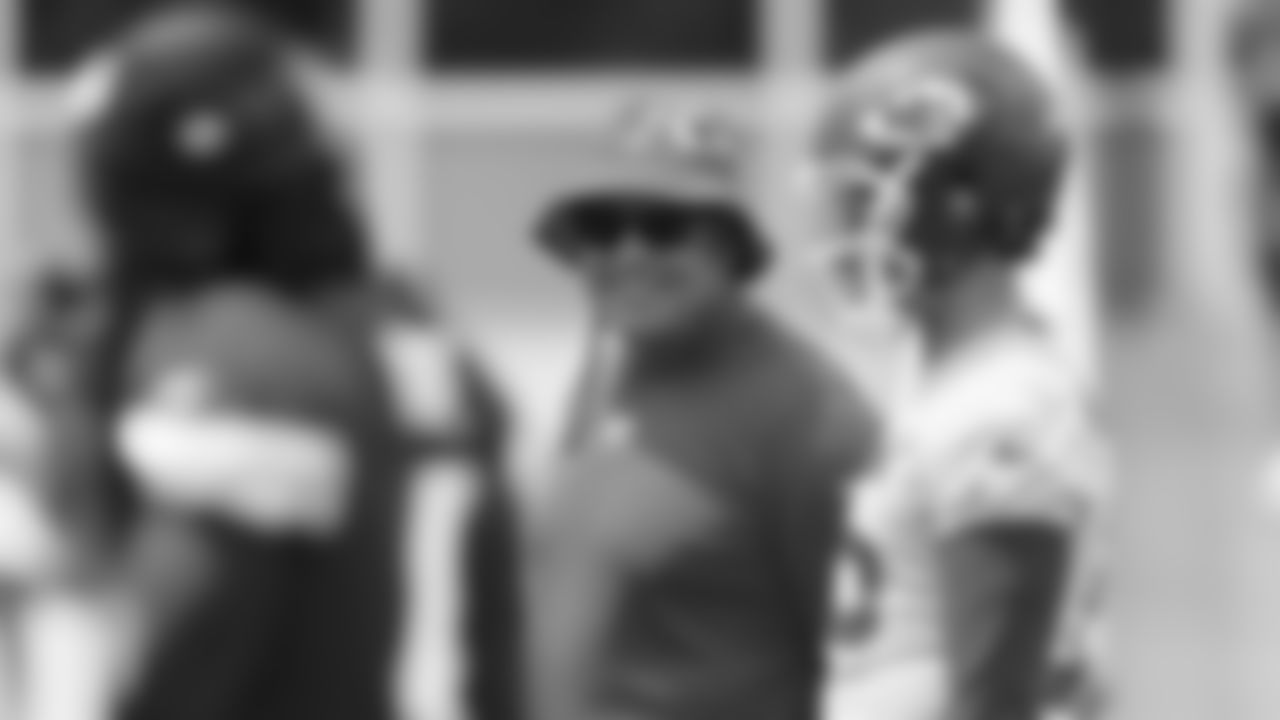 Kansas City Chiefs Assistant Head Coach and Special Teams Coordinator Dave Toub at practice during Phase 3 of OTAs on Monday, May 20, 2024 in Kansas City, MO.
