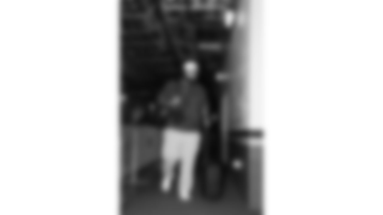 Kansas City Chiefs offensive lineman Esa Pole (79) arrives at Nissan Stadium prior to a week 16 NFL Football game against the Tennessee Titans on Sunday, December 21, 2025 in Nashville, Tennessee.