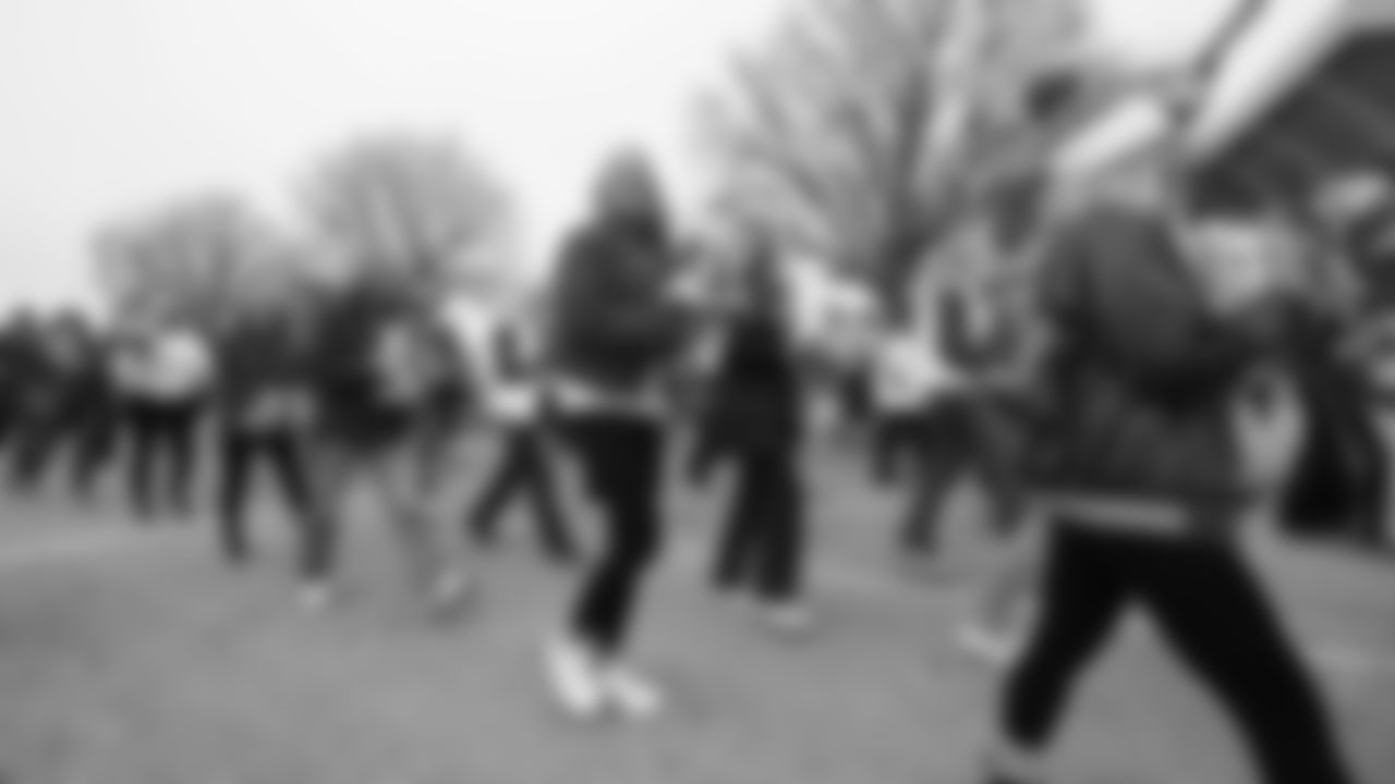 Kansas City Chiefs Alumni Cheerleaders in the pregame parade prior to a week 12 NFL Football game against the Indianapolis Colts on Sunday, November 23, 2025 in Kansas City, MO.