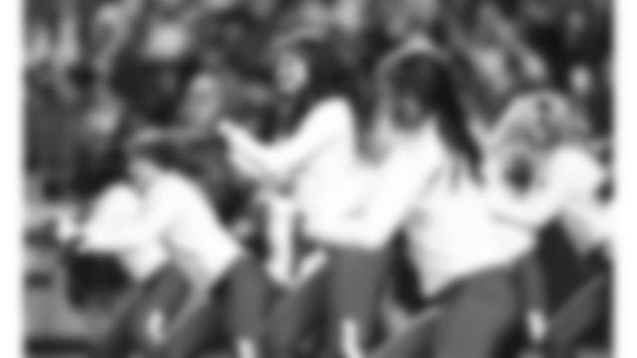 Kansas City Chiefs Cheerleaders perform during a week 14 NFL Football game against the Houston Texans on Sunday, December 7, 2025 in Kansas City, MO.