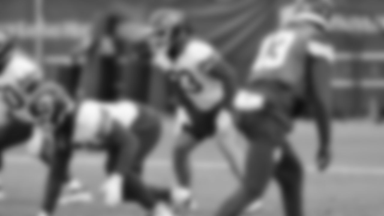 Kansas City Chiefs middle linebacker Drue Tranquill (23) during practice at the University of Kansas Health System Training Facility on November 24, 2023.