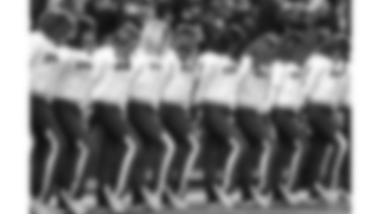 Kansas City Chiefs Cheerleaders perform during a week 14 NFL Football game against the Houston Texans on Sunday, December 7, 2025 in Kansas City, MO.