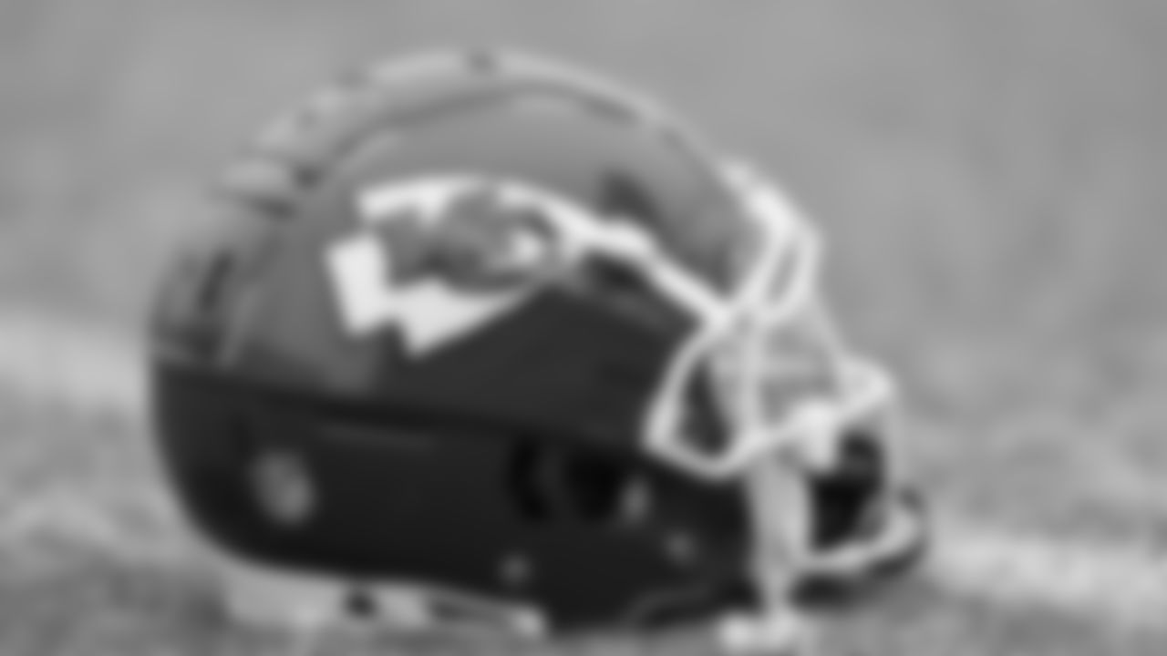 Kansas City Chiefs helmet during in-season practice on Thursday, November 30, 2023 in Kansas City, MO.