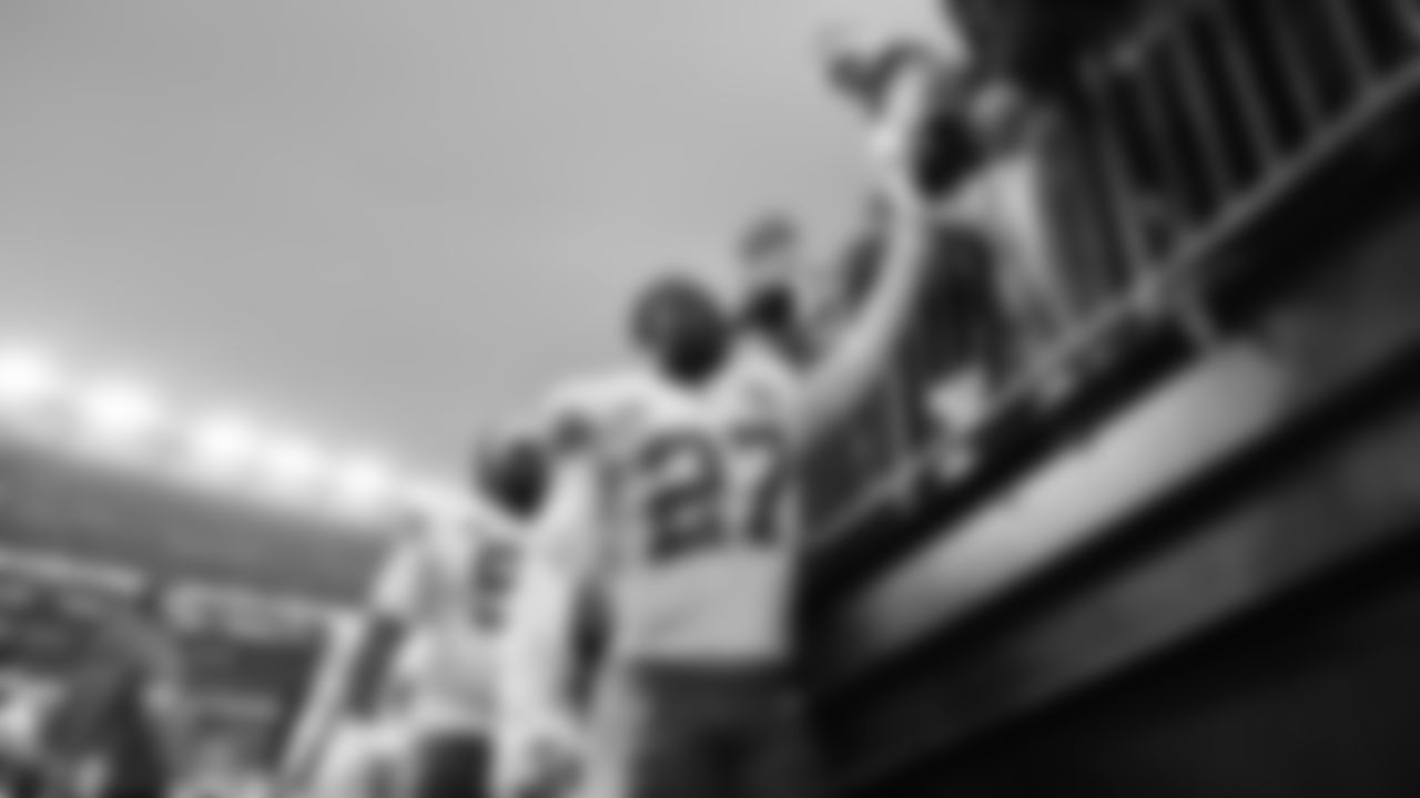 Kansas City Chiefs defensive back Chamarri Conner (27) following the regular season Week 15 NFL Football Game in Foxborough, MA on Sunday, December 17, 2023.